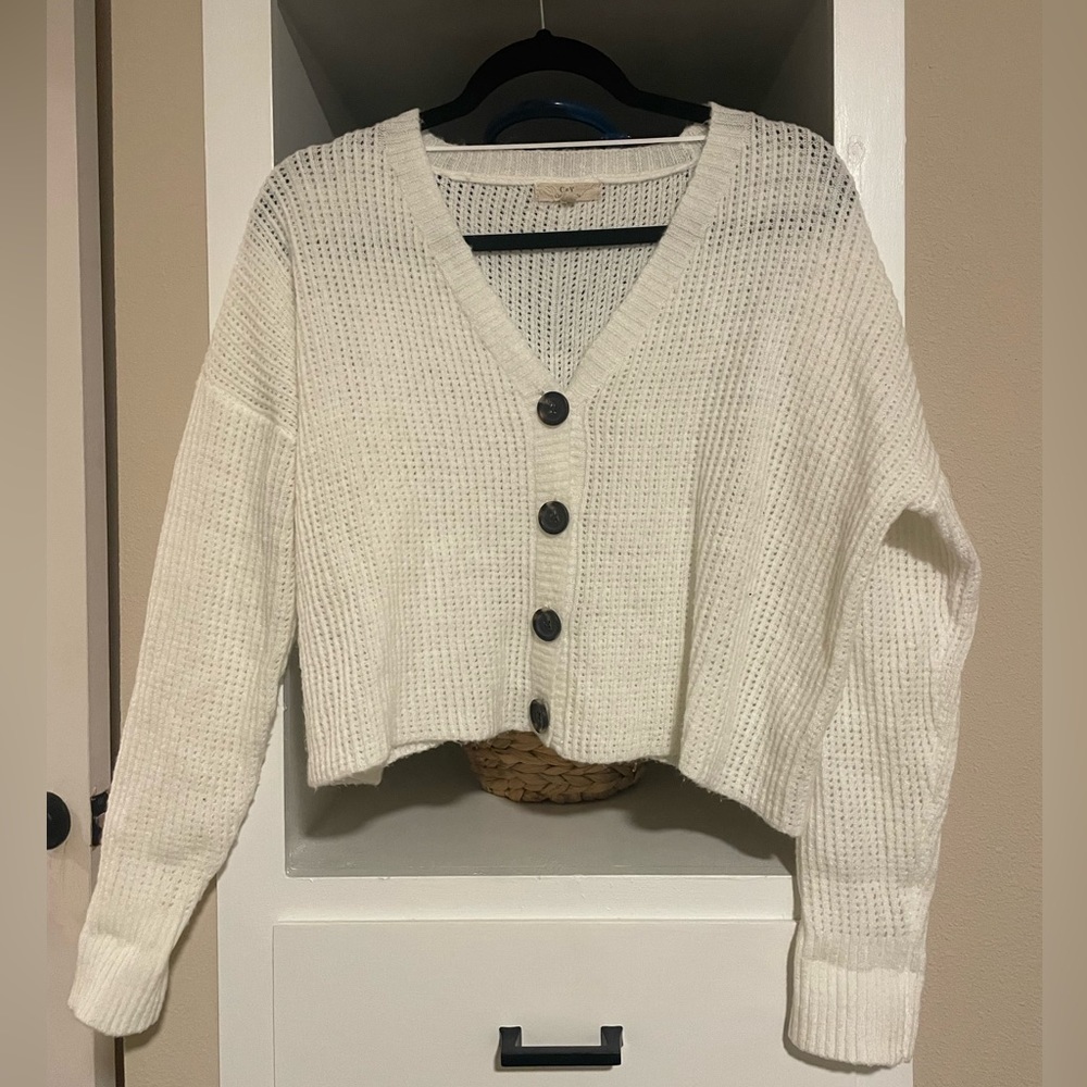 Chelsea & Violet knit sweater w/ buttons